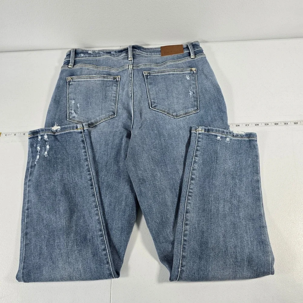 Judy Blue Slim Fit Distressed Medium Wash Jeans Womens 13/31 JB82590MD-CO